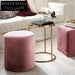 Plush Velvet Round Storage Ottoman: Chic Foot Stool for Modern Living