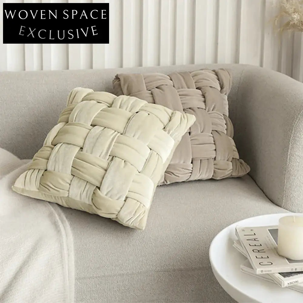 Plush Velvet Square Throw Pillow for Sofa Bed Couch Cushion