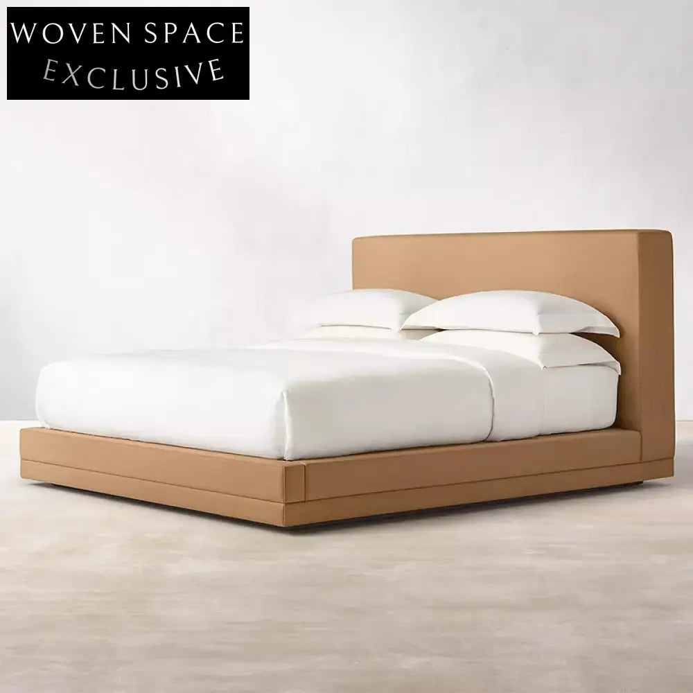 Plush Velvet Tufted High Headboard Modern Queen Size Platform Bed Frame