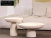 Elegant Tostone Beige Natural Travertine Round Coffee Table for Modern Living