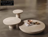 Elegant Tostone Beige Natural Travertine Round Coffee Table for Modern Living