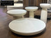 Elegant Tostone Beige Natural Travertine Round Coffee Table for Modern Living