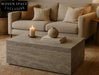 Elegant Tostone Grey Silver Travertine Coffee Table for Modern Living Spaces