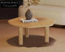 Elegant Oval Natural Travertine Coffee Table for Modern Living Room Decor