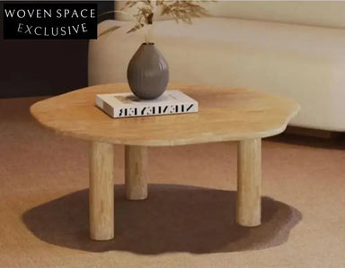 Elegant Oval Natural Travertine Coffee Table for Modern Living Room Decor