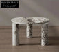 Polished Viola Marble Centerpiece Elegant Coffee Table
