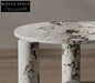 Polished Viola Marble Centerpiece Elegant Coffee Table