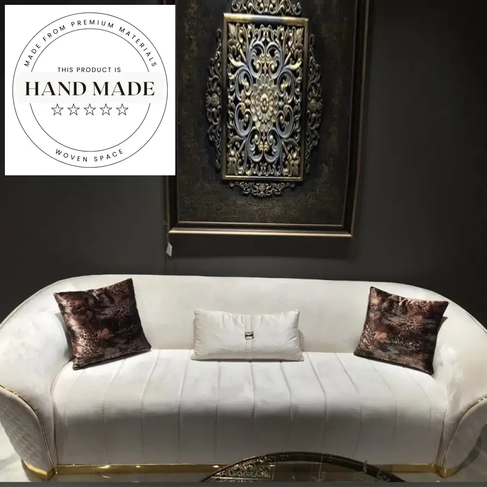 Postmodern Luxury Sectional Genuine Leather Villa Living Room Sofa
