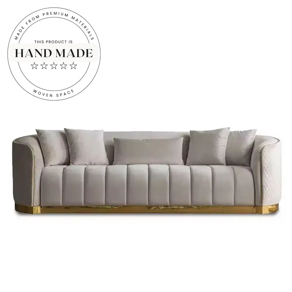 Postmodern Luxury Sectional Genuine Leather Villa Living Room Sofa