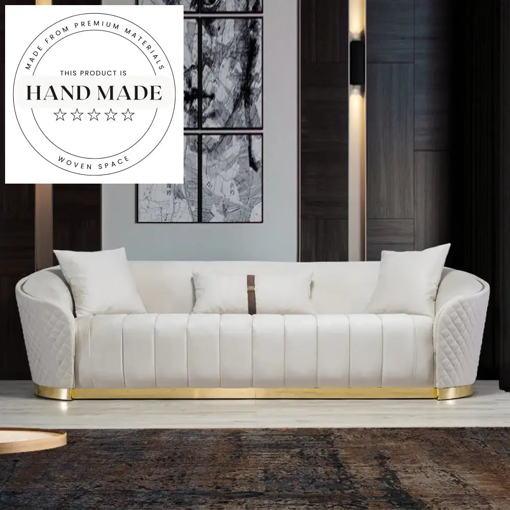 Postmodern Luxury Sectional Genuine Leather Villa Living Room Sofa