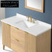 Premium 48-Inch Solid Hardwood Bathroom Vanity with Soft-Close Integrated Sink