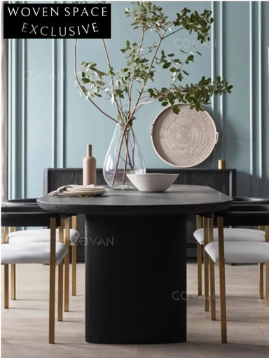 Premium Aged Solid Elm Wood Contemporary Eco-Friendly Dining Table