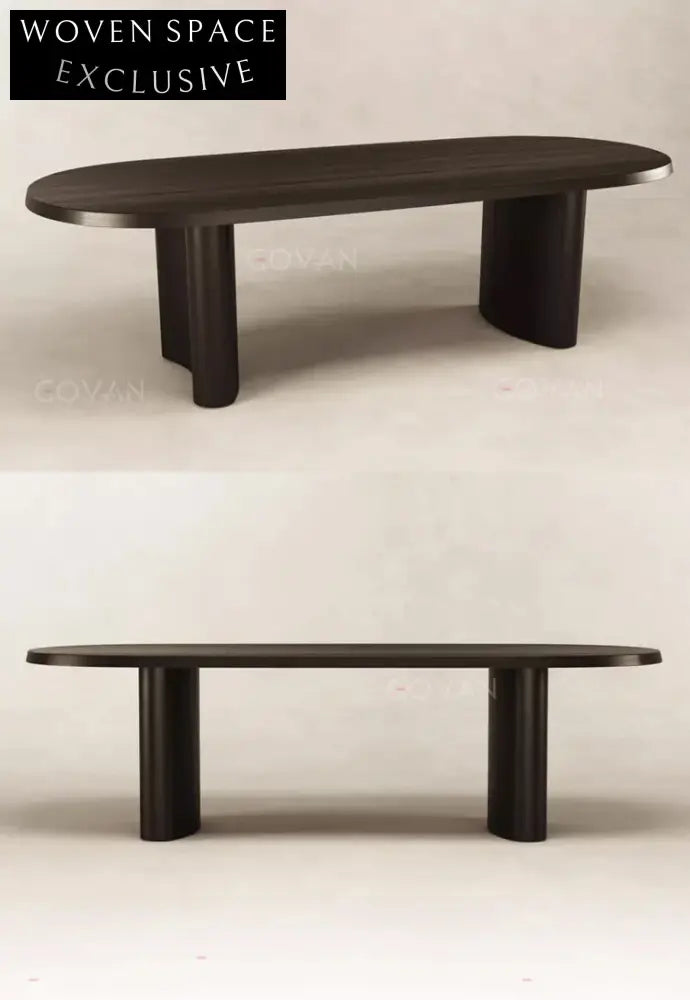 Premium Aged Solid Elm Wood Contemporary Eco-Friendly Dining Table