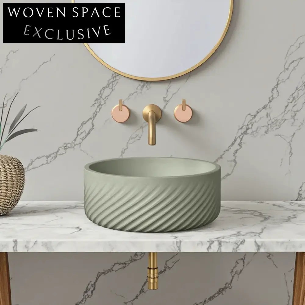 Premium Artificial Stone Bathroom Vessel Sink, Customizable Colors, Modern Countertop Design