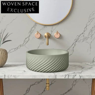 Premium Artificial Stone Bathroom Vessel Sink, Customizable Colors, Modern Countertop Design