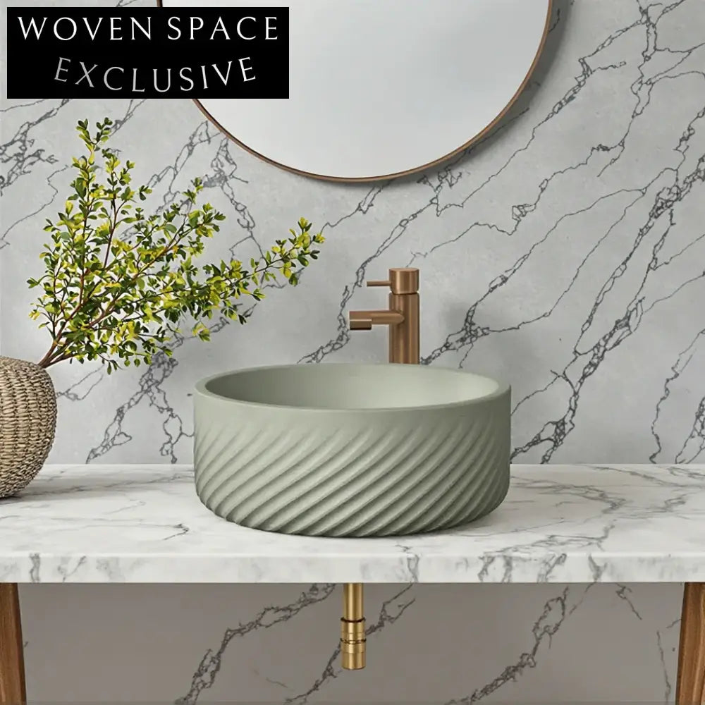 Premium Artificial Stone Bathroom Vessel Sink, Customizable Colors, Modern Countertop Design