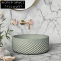 Premium Artificial Stone Bathroom Vessel Sink, Customizable Colors, Modern Countertop Design