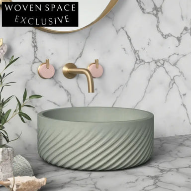 Premium Artificial Stone Bathroom Vessel Sink, Customizable Colors, Modern Countertop Design