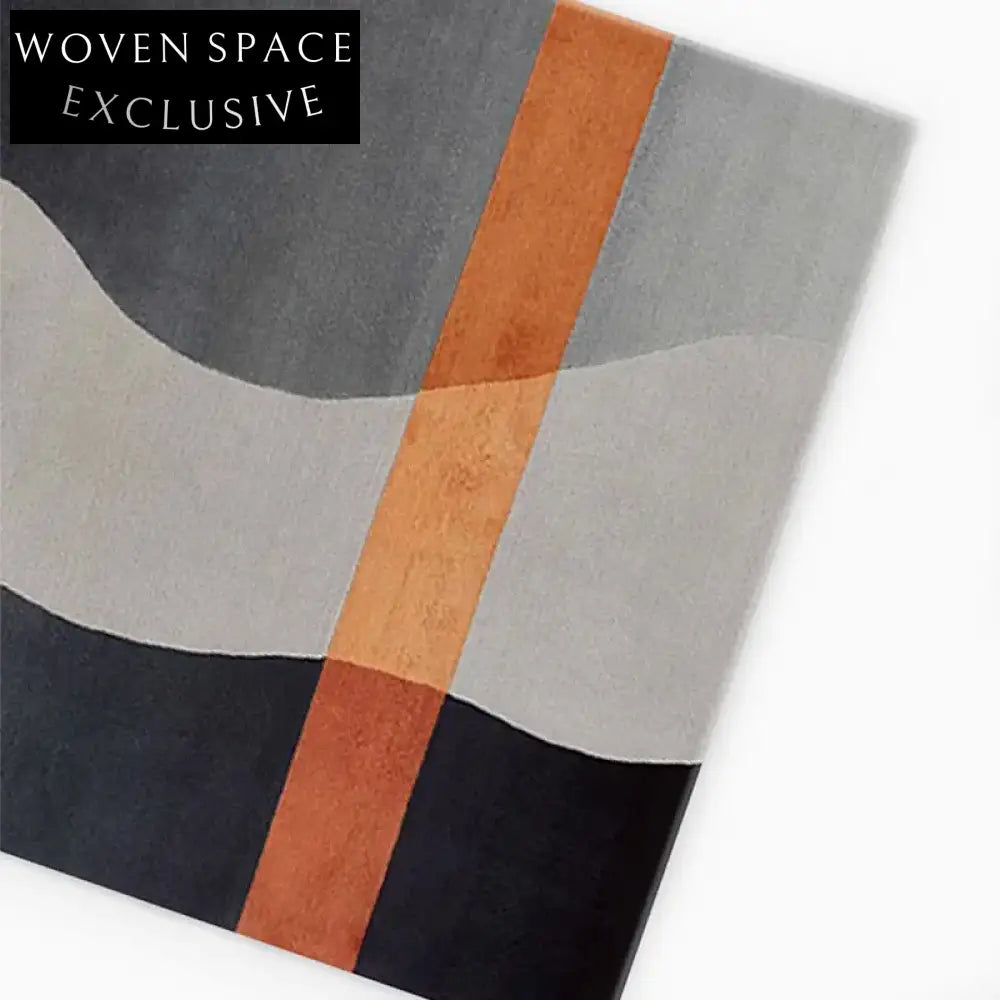 Premium Black French Style Polyester Area Rug for Living Room Bedroom Floor Carpet