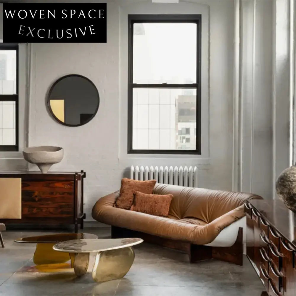 Premium Black Leather Sectional Sofa with Wooden Legs and Modular Design