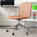 Premium Ergonomic Leather Office Chair with Adjustable Swivel Metal Base