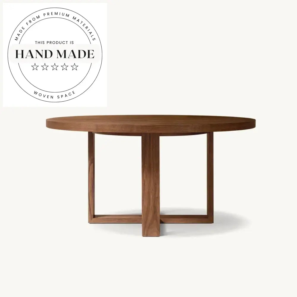 Premium French Contemporary Natural Oak 6 Seater Round Dining Table