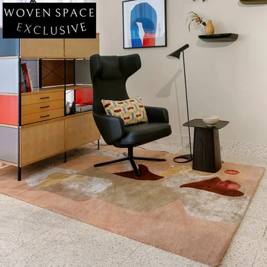 Premium French Retro Abstract Polyester Area Rug for Modern Home Decor