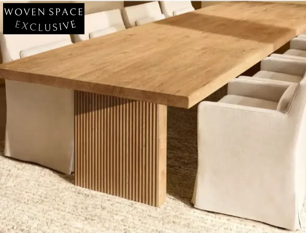 Luxury Wooden Dining Table & Chair Set, Customizable for Elegant Spaces