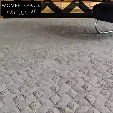 Premium Handmade Gray Abstract Area Rug for Modern Living Spaces