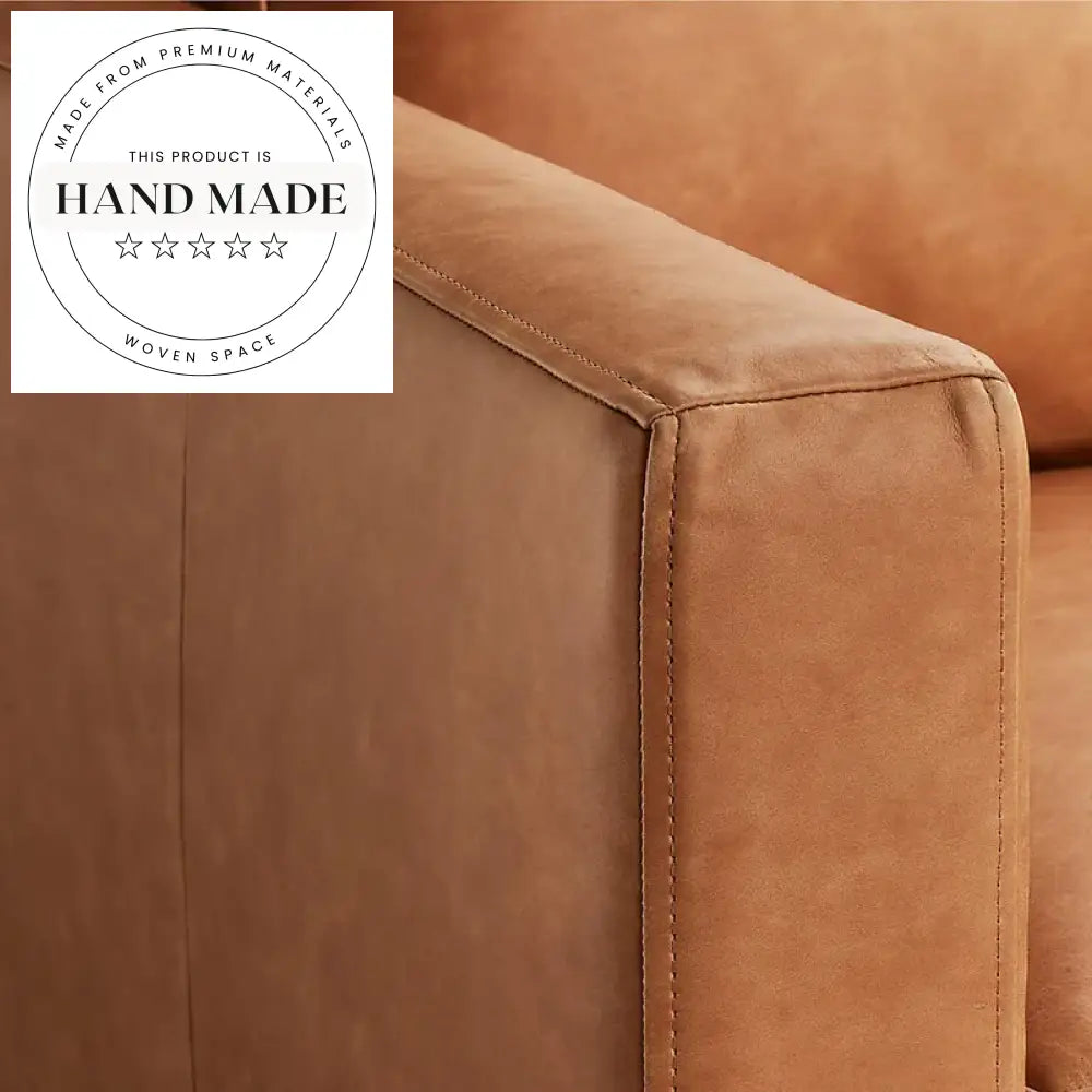 Premium Industrial Oil Wax Genuine Leather Vintage Seater Sectional Sofa