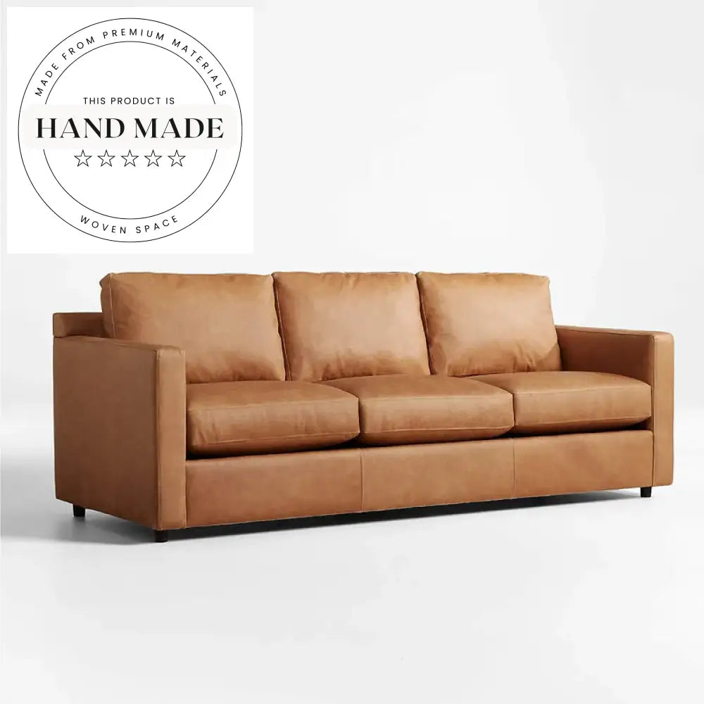 Premium Industrial Oil Wax Genuine Leather Vintage Seater Sectional Sofa