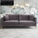 Premium Italian Fabric Sectional Sofa, Solid Wood Frame, Steel Legs