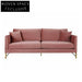 Premium Italian Fabric Sectional Sofa, Solid Wood Frame, Steel Legs