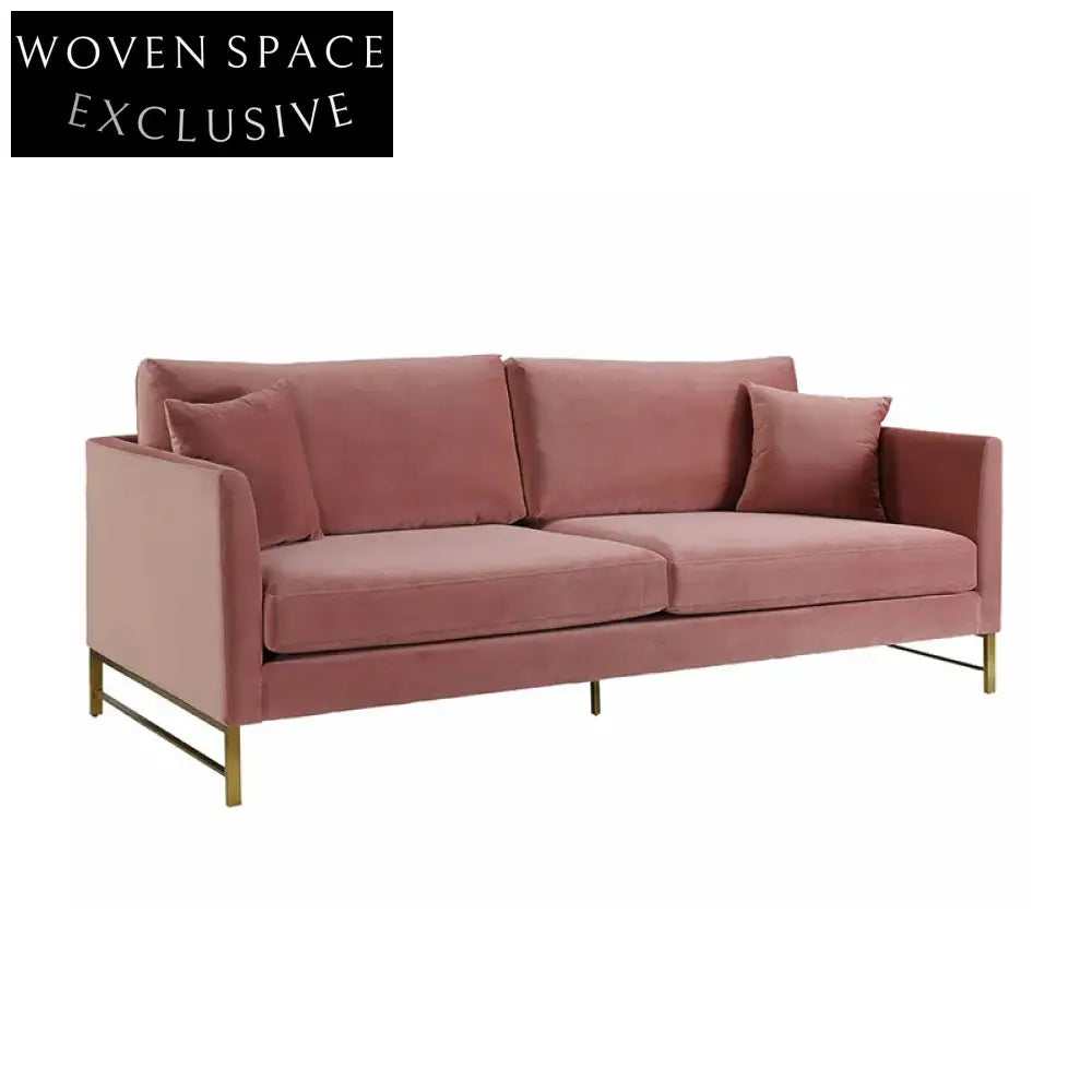 Premium Italian Fabric Sectional Sofa, Solid Wood Frame, Steel Legs
