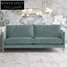 Premium Italian Fabric Sectional Sofa, Solid Wood Frame, Steel Legs