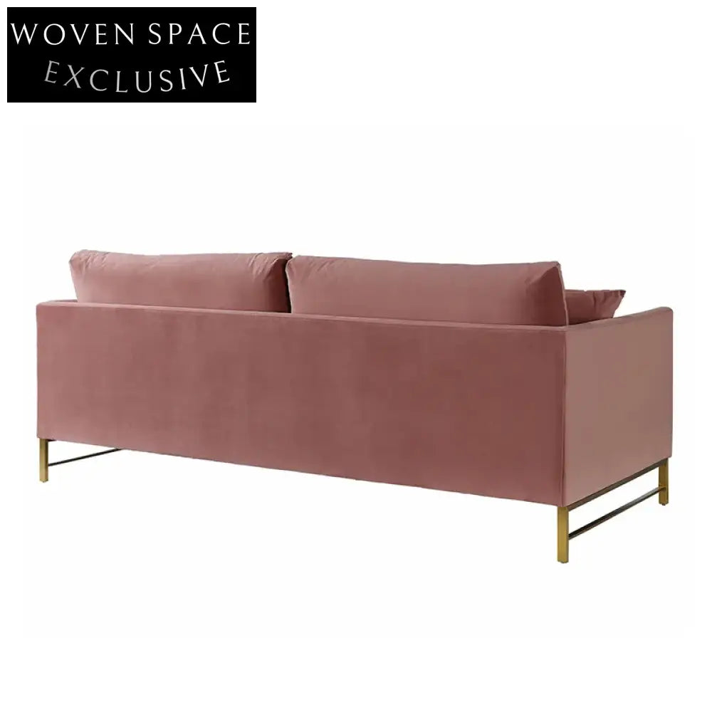 Premium Italian Fabric Sectional Sofa, Solid Wood Frame, Steel Legs