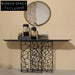 Premium Italian Marble Console Table with Gold Stainless Steel Modern Design