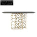Premium Italian Marble Console Table with Gold Stainless Steel Modern Design