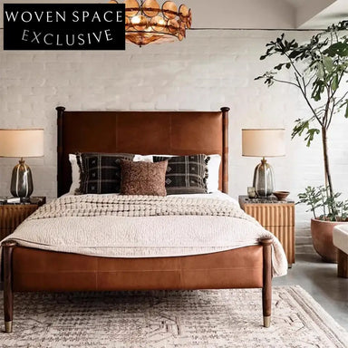 Premium Leather Soft Bed Frame, High Headboard, Modern King Queen Sized