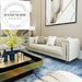 Premium Modern White Velvet Sectional with Elegant Polished Metal Legs Sofa