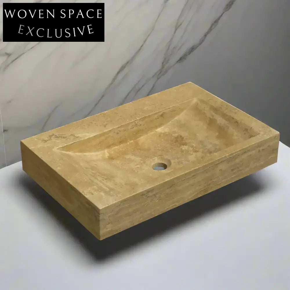 Premium Natural Stone Sink Travertine Marble Hand Carved