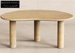 Luxurious Oval Natural Travertine Coffee Table for Modern Living Room Decor