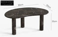 Luxurious Oval Natural Travertine Coffee Table for Modern Living Room Decor