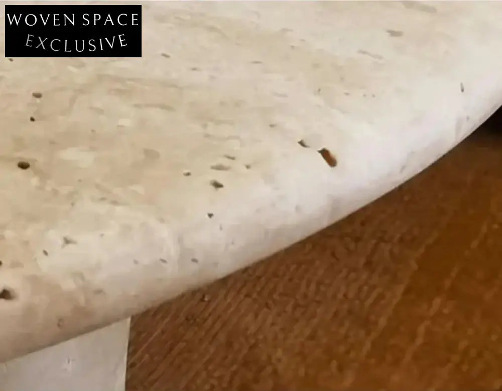 Luxurious Oval Natural Travertine Coffee Table for Modern Living Room Decor