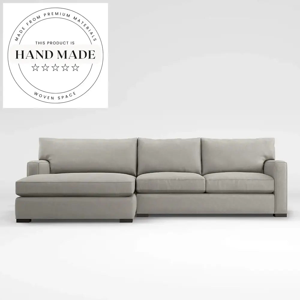 Premium Nordic Flax Fabric Modular L-Shape Apartment Sectional Sofa