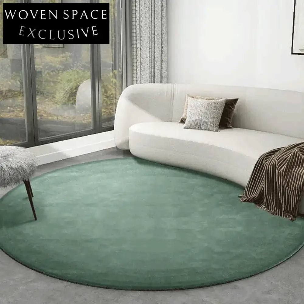 Premium Nordic Round Area Rug - Washable, Durable, Polyester, Modern Solid Color