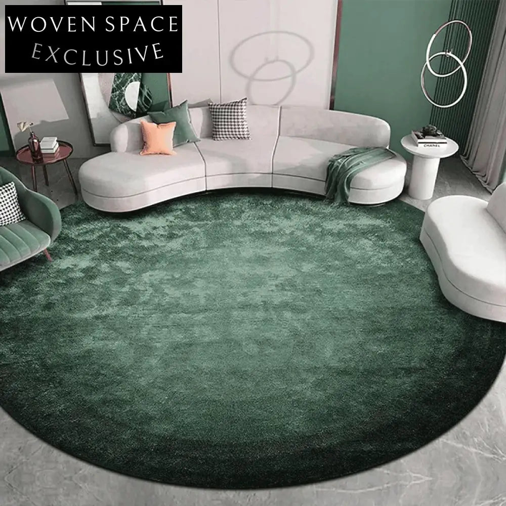 Premium Nordic Round Area Rug - Washable, Durable, Polyester, Modern Solid Color