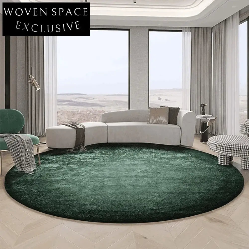 Premium Nordic Round Area Rug - Washable, Durable, Polyester, Modern Solid Color