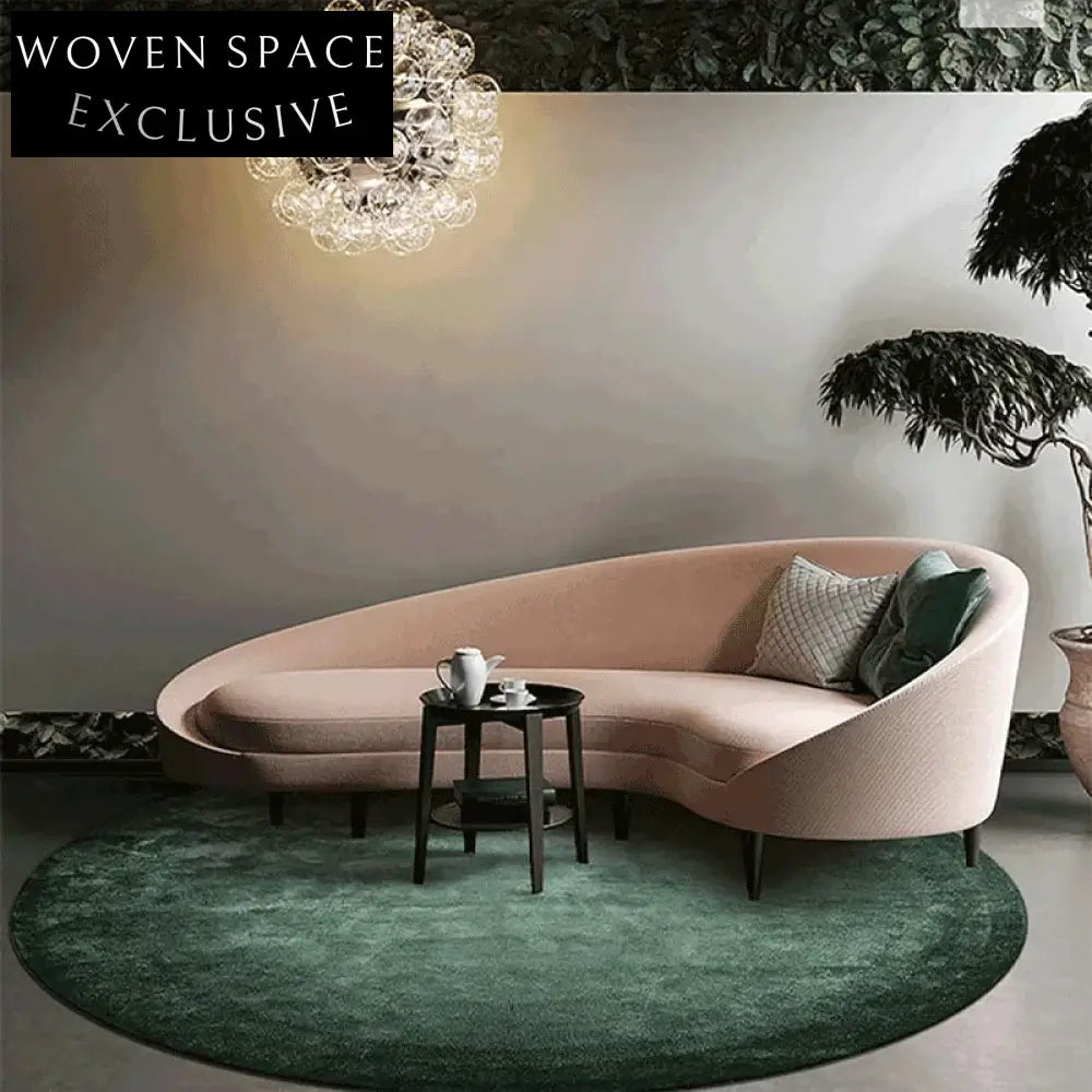 Premium Nordic Round Area Rug - Washable, Durable, Polyester, Modern Solid Color