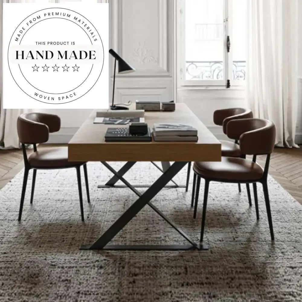 Premium Nordic Solid Wood Modern Executive L-Shape Study Office Desk